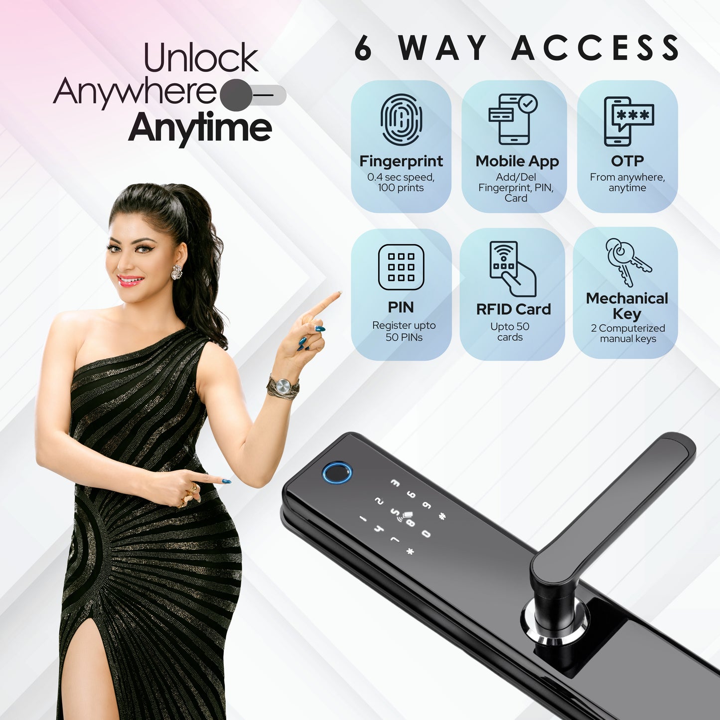 LAVNA LA24 Best Smart Digital Door Lock for home and office