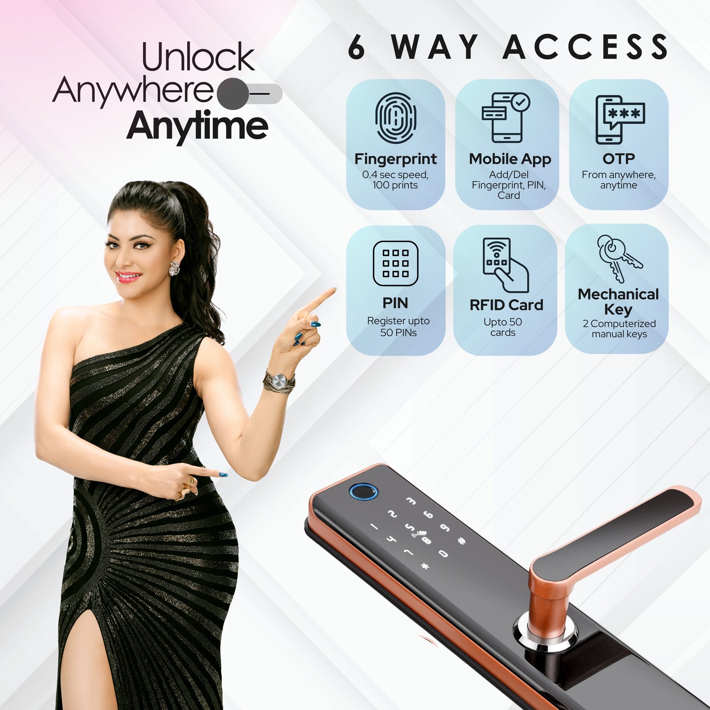 LAVNA LA24 Best Smart Digital Door Lock for home and office
