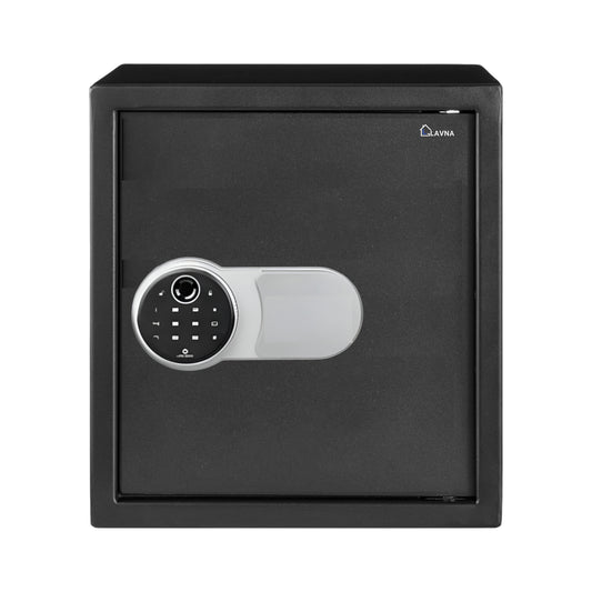 LAVNA Digital Safe Locker with FINGERPRINT, PIN and Manual key Access suitable for Jewellery, Cash, Documents and other valuables of Home Hotel Office Tijori with anti theft alarm