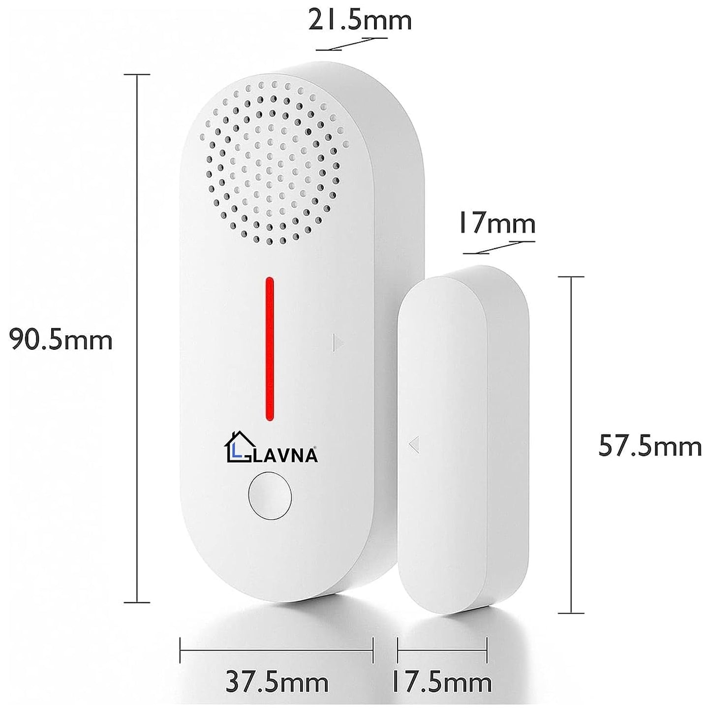 LAVNA Wi-Fi Door Sensor with Alarm for Doors or Window