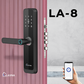 LAVNA Smart Digital Door Lock with 6 way of access Fingerprint, Bluetooth Mobile App, OTP, PIN, RFID Card and Manual Key Access for Wooden Doors (LA8, Black)