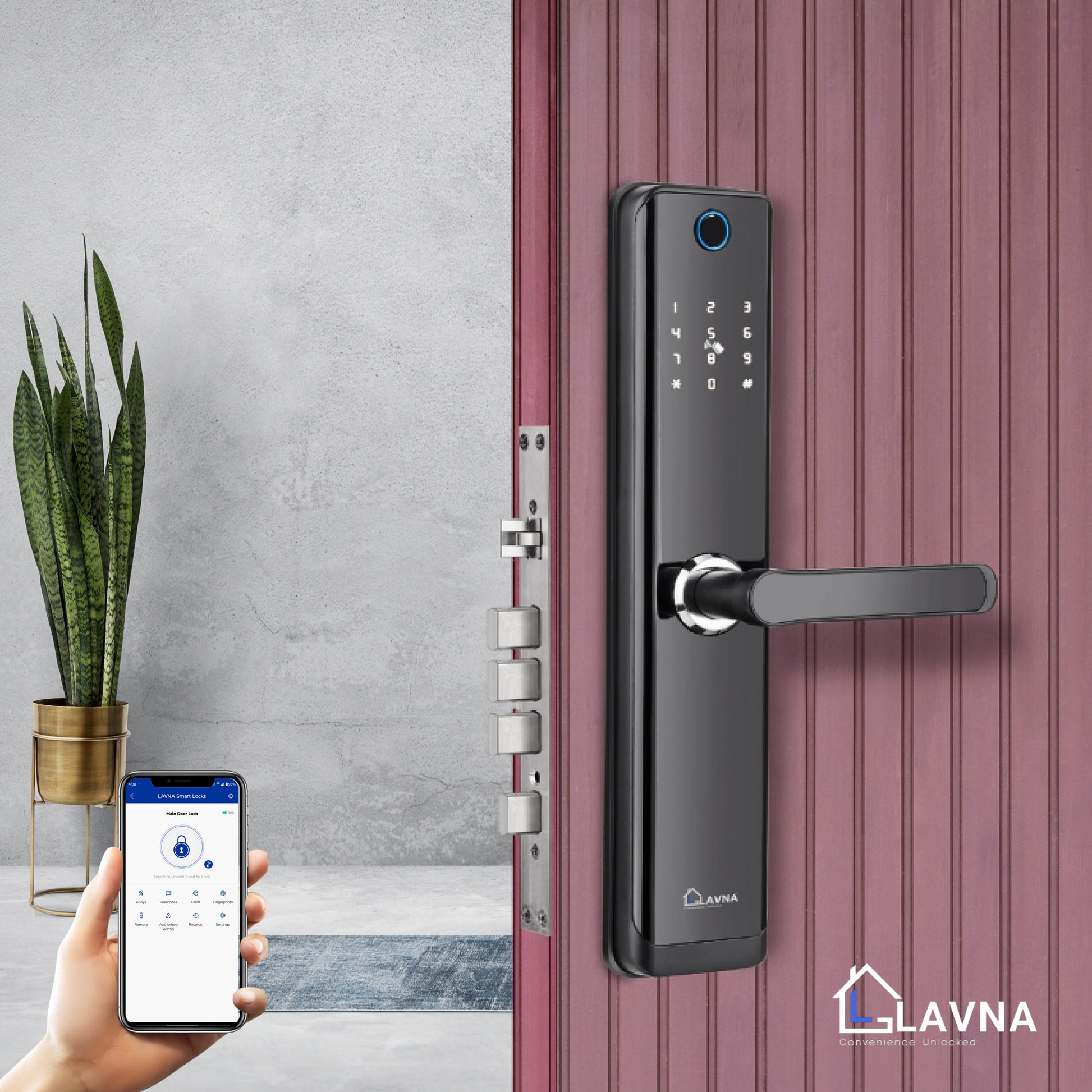 LAVNA LA24 Best Smart Digital Door Lock for home and office